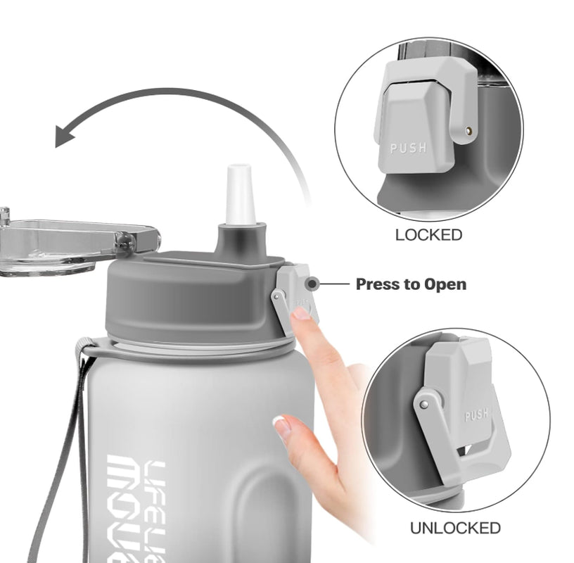 Sports Water Bottle 1-2 Litre,Motivati