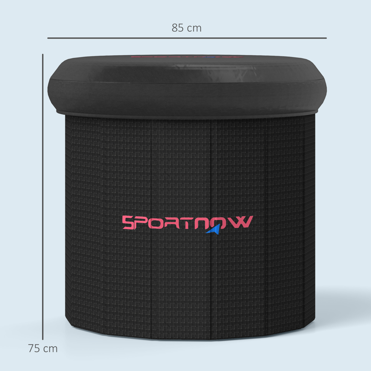 SPORTNOW Ice Bath Tub Outdoor, 300L Portable Cold Water Therapy Tub, Black