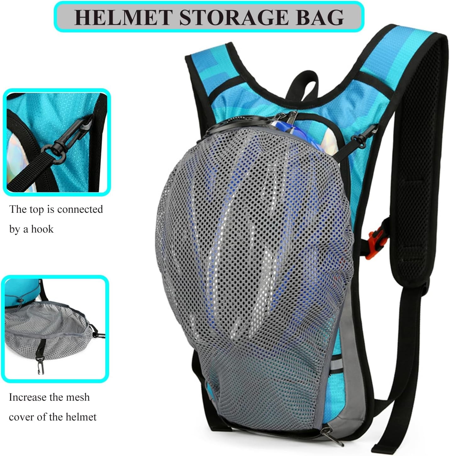 Cycling Hydration Backpack with 2L Water Bladder and Running Belt, Lightweight Daypack for Running, Hiking, Riding, Camping, and Climbing – Fits Men & Women