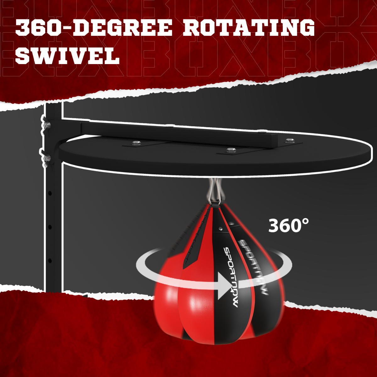 SPORTNOW Adjustable Speed Bag Platform, Wall Mount Punching Bag Training Kit
