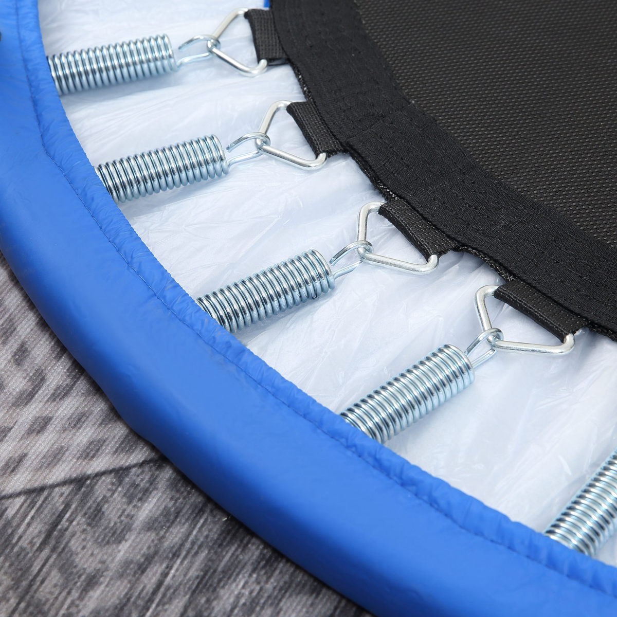 96 cm Foldable Mini Fitness Trampoline Exercise Rebounder Jumper, Blue HOMCOM