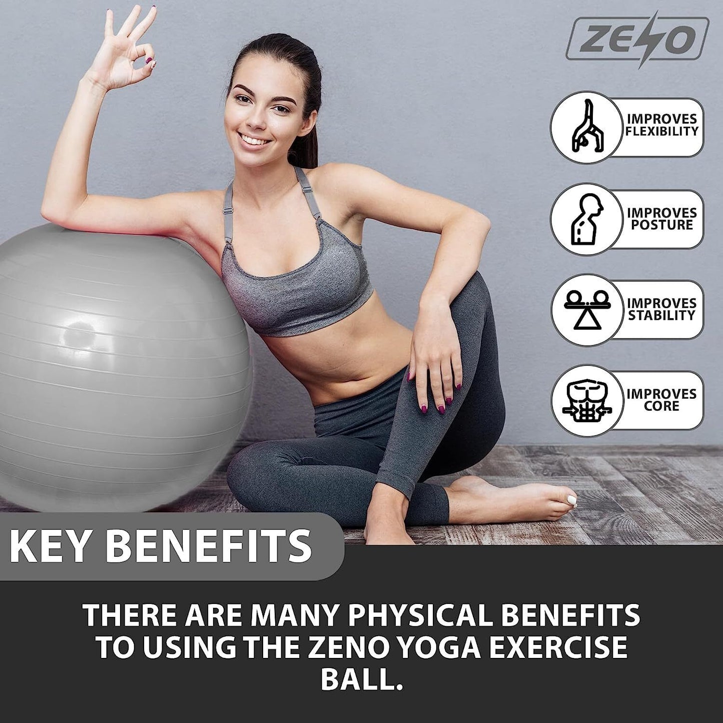EXERCISE GYM BALL SWISS PILATES YOGA CORE TRAINING PREGNANCY BIRTHING ANTI-BURST