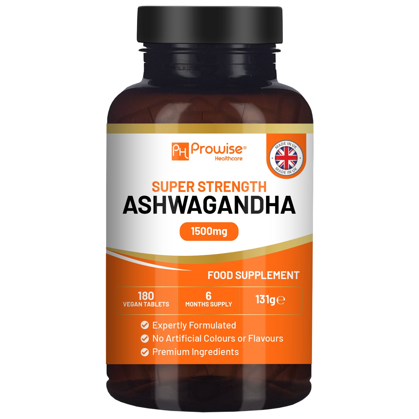 Ashwagandha 1500mg Vegan Tablets | 180 Count