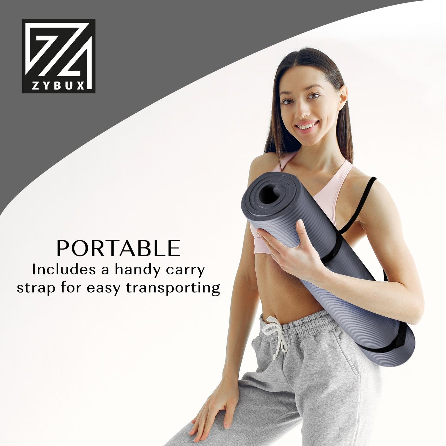 YOGA MAT 10MM THICK EXERCISE MAT GYM WORKOUT FITNESS PILATES HOME NON SLIP NBR