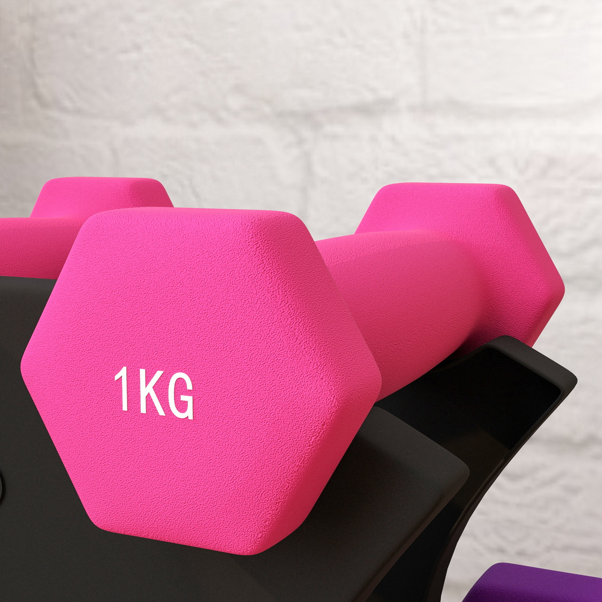 SPORTNOW Hex Dumbbells Set with Dumbbell Rack, 2 x 1kg, 2 x 2kg, 2 x 3kg