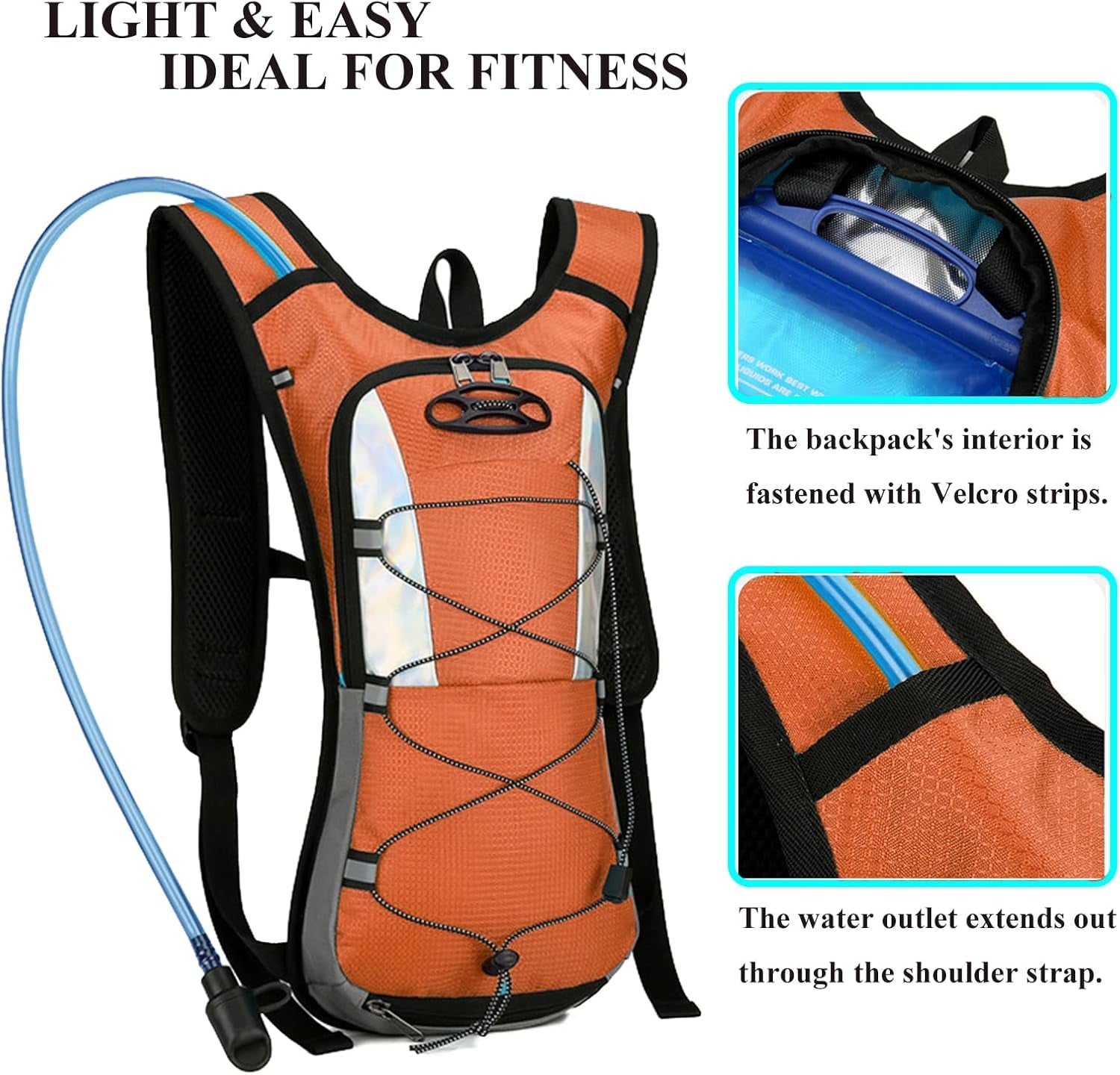 Cycling Hydration Backpack with 2L Water Bladder and Running Belt, Lightweight Daypack for Running, Hiking, Riding, Camping, and Climbing – Fits Men & Women