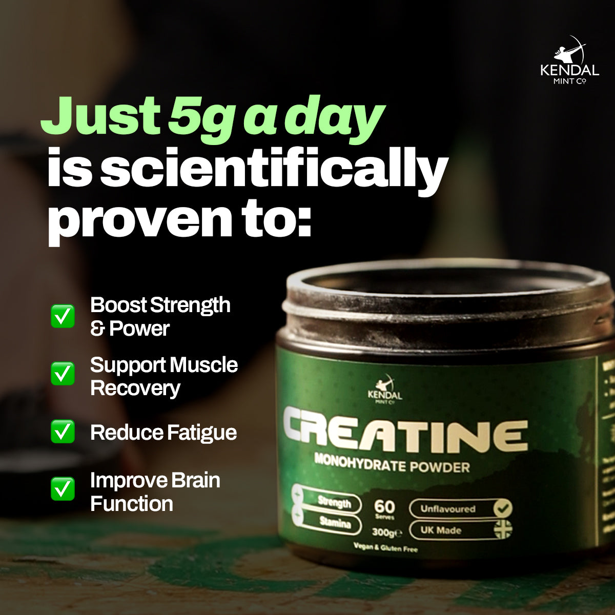 Creatine Monohydrate - Unflavoured 300g / 60 Serves-1