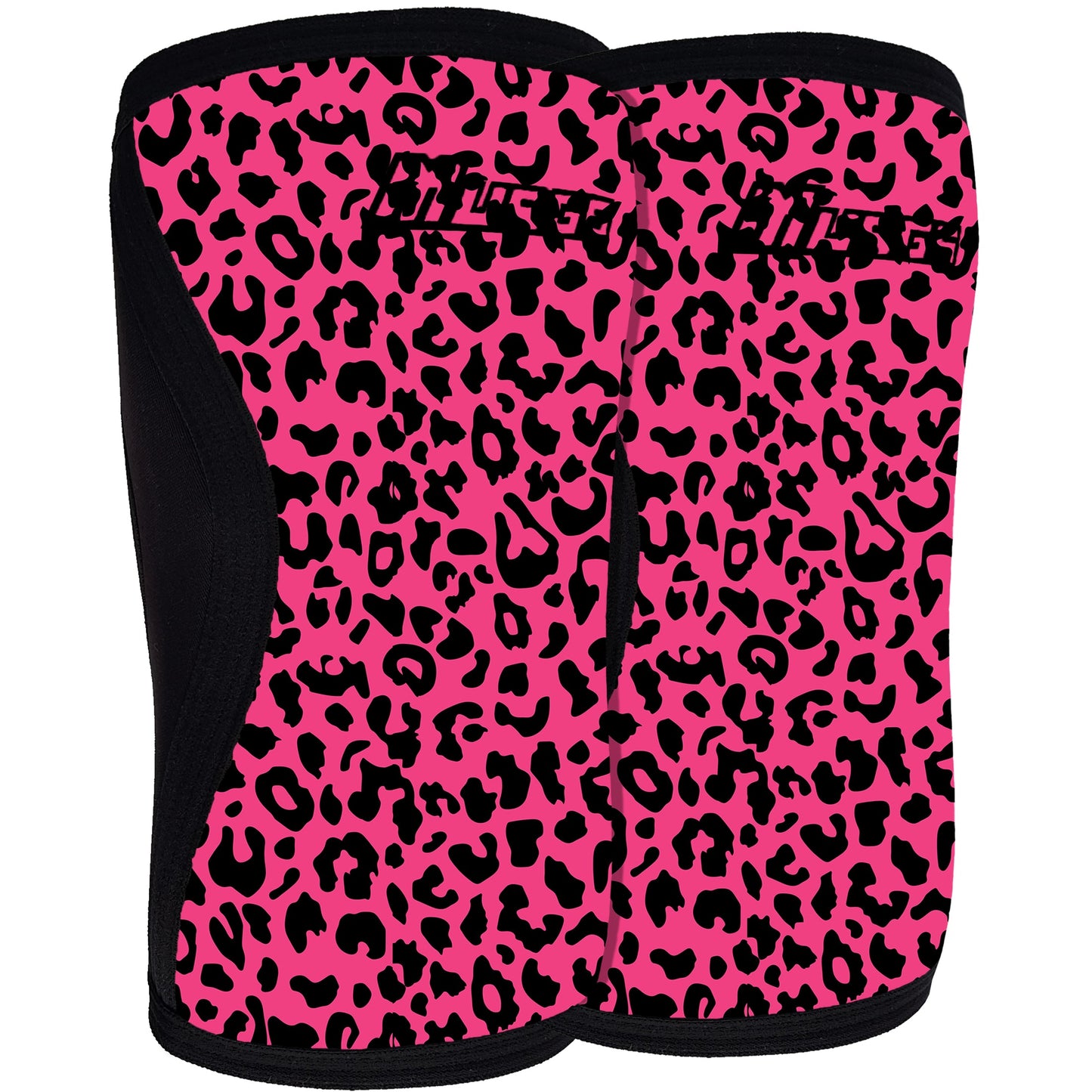 V2 7mm Knee Sleeves - Pink Leopard Print (Pair)-0