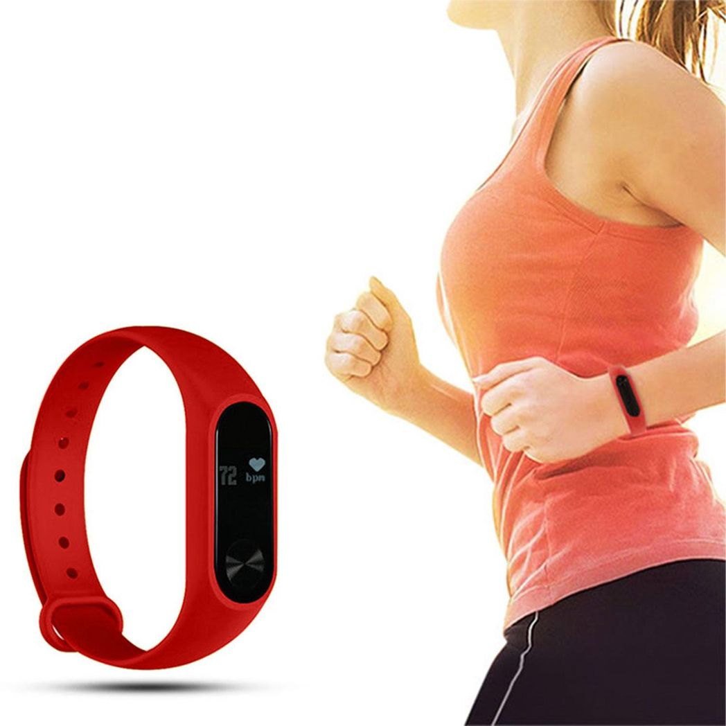 Aquarius AQ112 Fitness Tracker – Red | Heart Rate & Activity Monitor | OLED Screen | 15-Day Battery