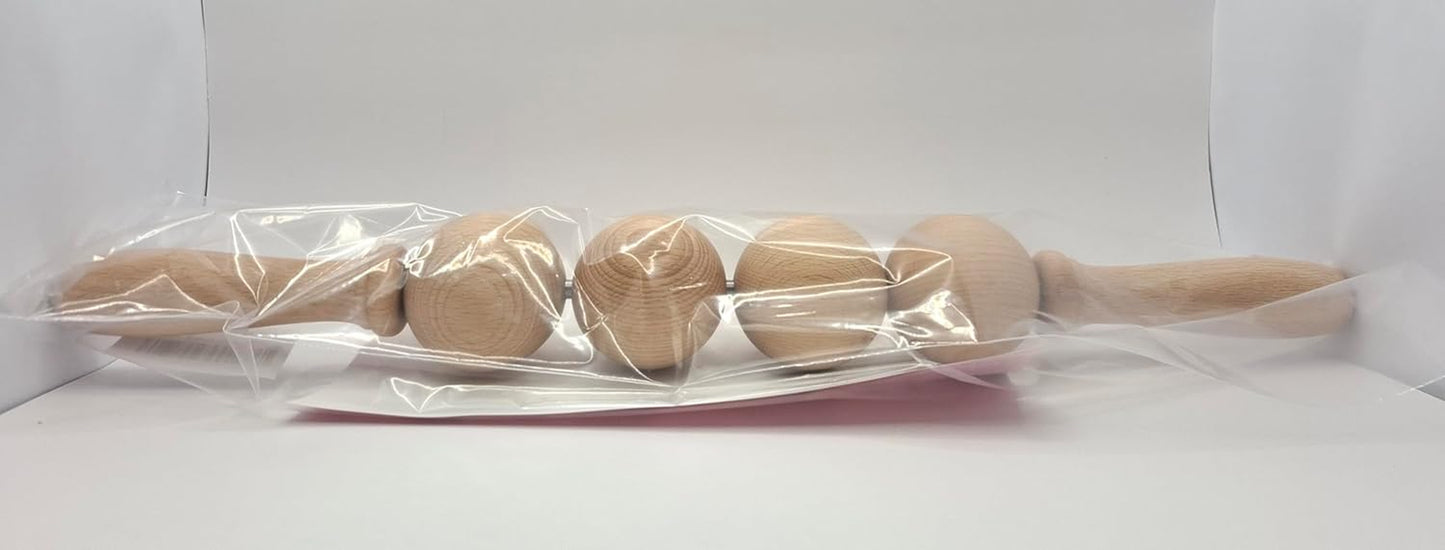 Accessories anti Cellulite Ball Massage Device Massager Roller with Handle Maderotherapy Wooden