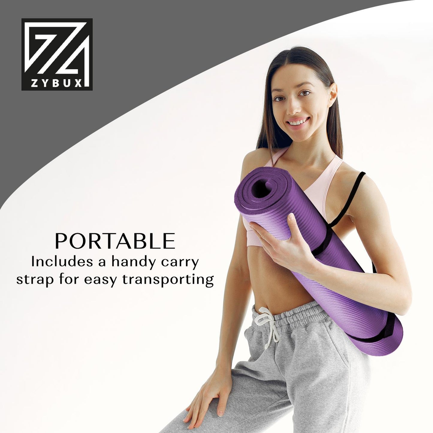 YOGA MAT 10MM THICK EXERCISE MAT GYM WORKOUT FITNESS PILATES HOME NON SLIP NBR
