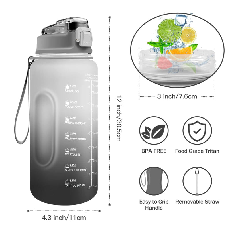 Sports Water Bottle 1-2 Litre,Motivati
