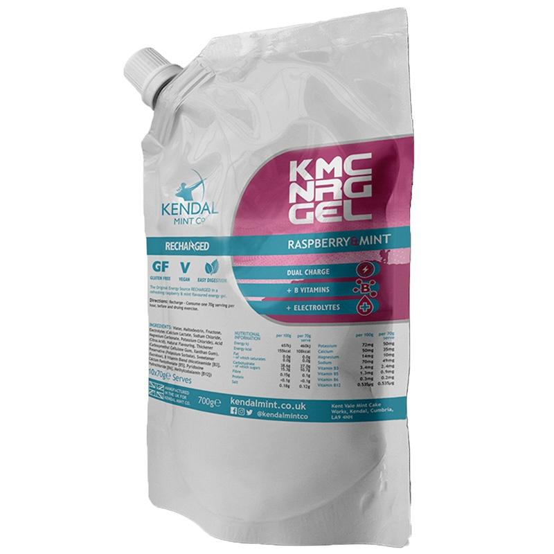 KMC NRG GEL Energy Gel Refill Pouch Raspberry & Mint (10 x 70g Serves)-3