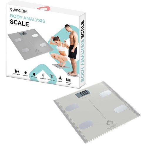 Gymcline Digital Body Analysis Scale with LCD Display – Silver