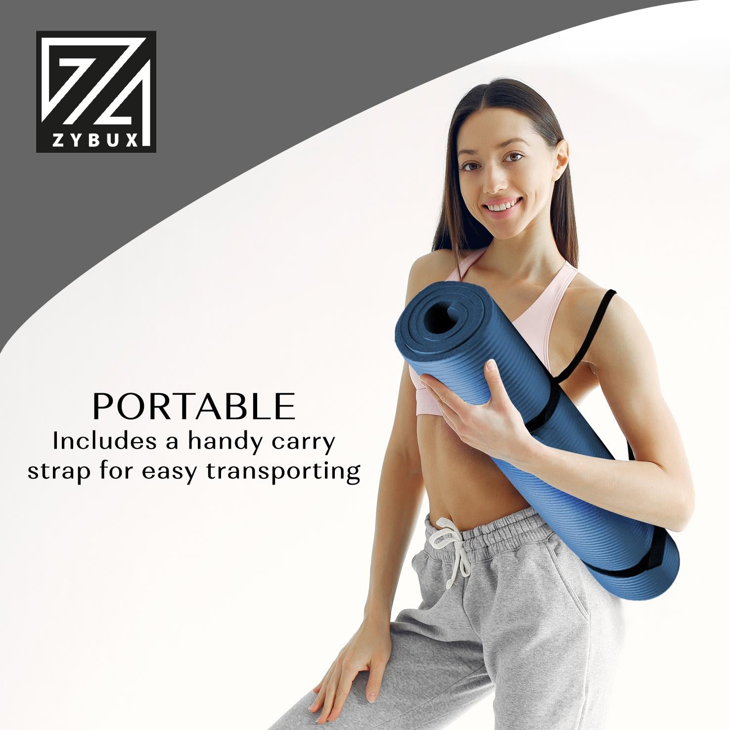 YOGA MAT 10MM THICK EXERCISE MAT GYM WORKOUT FITNESS PILATES HOME NON SLIP NBR