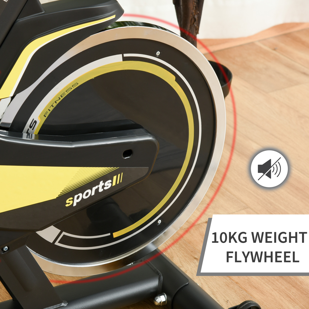 HOMCOM Exercise Bike 10KG Flywheel Cycling w/ Adjustable Resistance LCD Display