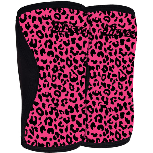 V2 7mm Knee Sleeves - Pink Leopard Print (Pair)-0