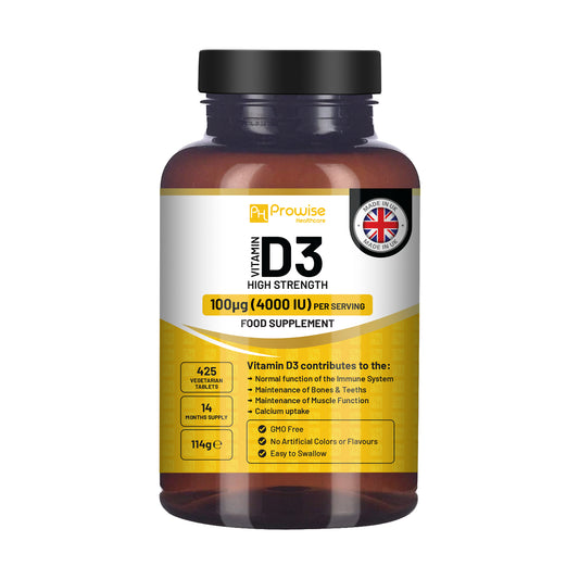 Prowise Vitamin D3 1000IU Vegetarian Tablets | 180 Count | Plant-Based
