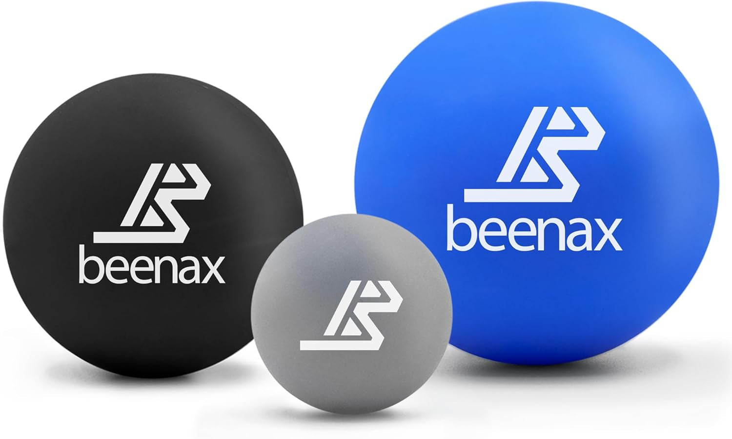 Lacrosse Massage Ball (Set of 3) - Trigger Point, Myofascial Release, Plantar Fasciitis, Deep Tissue, Yoga, Pilates, Rehab, Physio - Shoulders, Neck, Back, Foot, Body