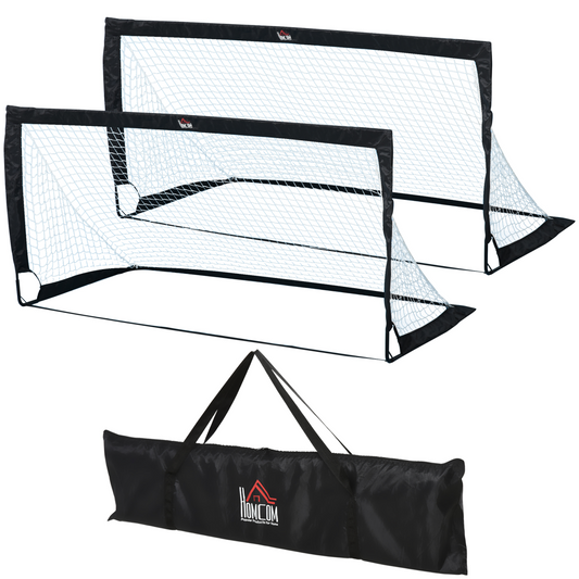 Football Goal Folding Outdoor with All Weather Net Kids Adults 6'x3' HOMCOM