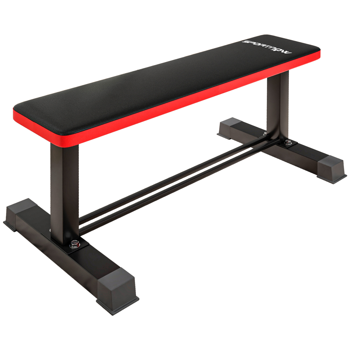 SPORTNOW Flat Weight Bench with Dumbbell Rack, 300KG Weight Capacity